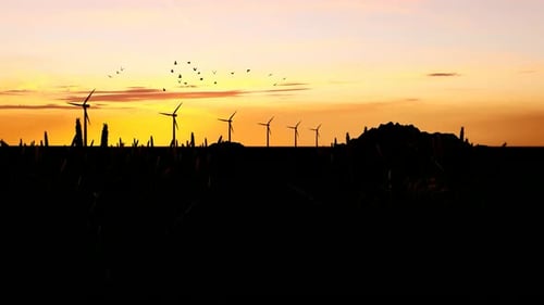 Sunset Views and Wind Turbines