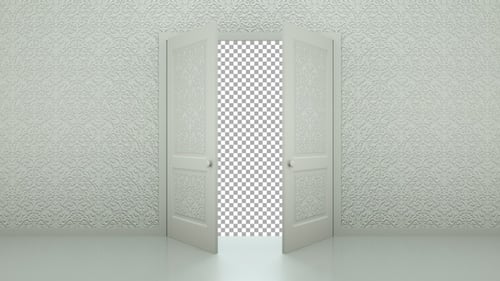 Decorated Open Doors Transition