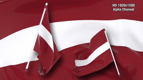 3D Realistic Waving Flag Animation Element