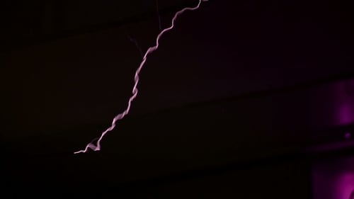 Abstract Electricity Arcing in the Dark