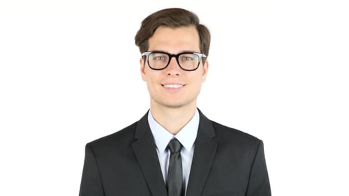 Smiling Young Adult in Suit and Tie