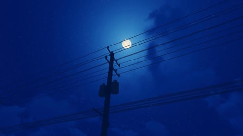 Poste utilitario - Noche - Luna