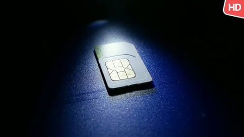 SIM Card Microchip Technology Macro Close-Up