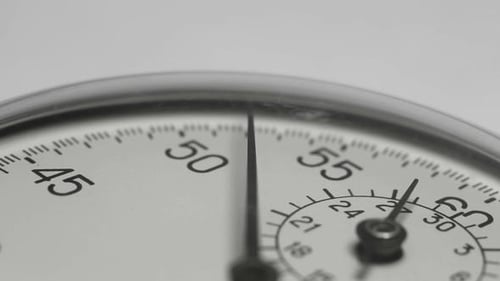 Stopwatch Showing Time Passage in Close Up