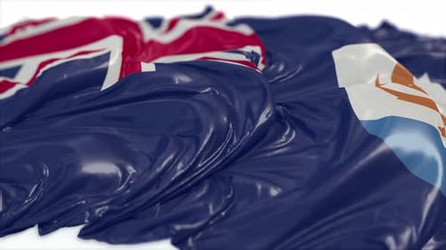 Anguilla and UK Flags Flowing Realistic Animation