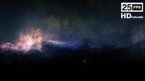 Traveling Through Cosmic Nebula with Stars Background Loop