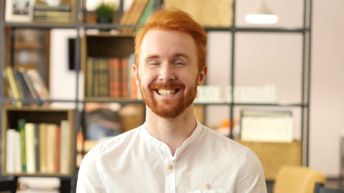 Laughing Designer at Work