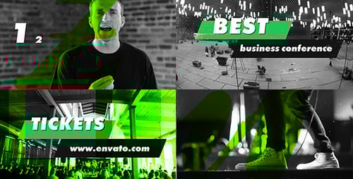 Modern Conference Promo Opener with Dynamic Text and Glitches