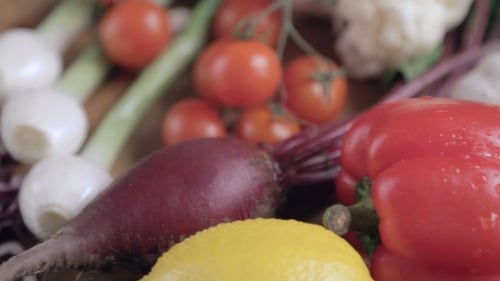 Fresh Vegetables On The Table. Vegetable Still Life