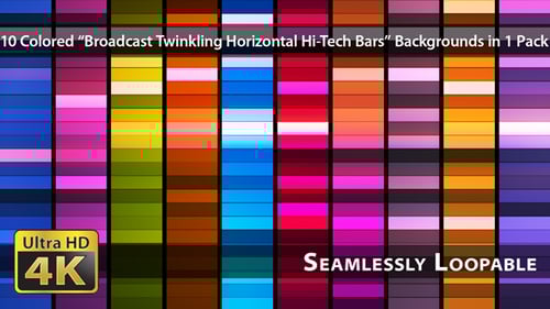 Broadcast Twinkling Horizontal Hi-Tech Bars - Pack 01