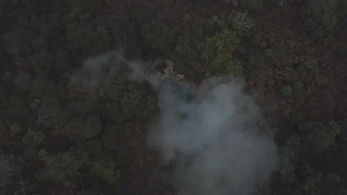 Piscina quente na floresta tropical