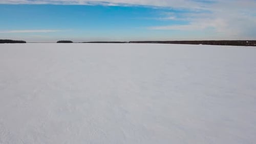 Winter Snow Field. Winter Landscape.