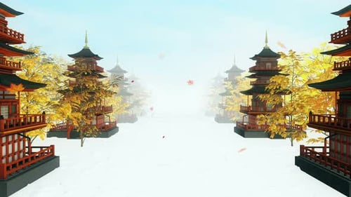 Japanischer Tempel 4k