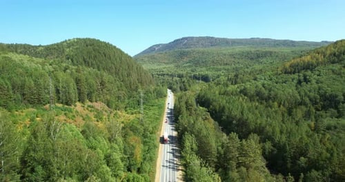 Luftbild der Autobahn