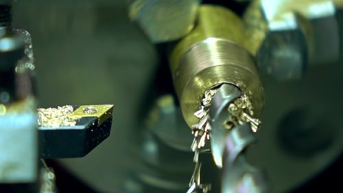 Drehmaschine Metallbohren