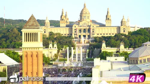 Barcelona Plaza Espana Pessoas