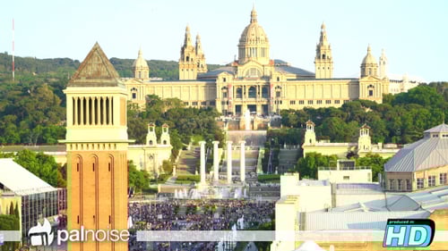 Barcelona Plaza Espana Pessoas