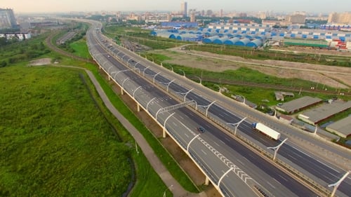 Aerial View Of Highway Junction