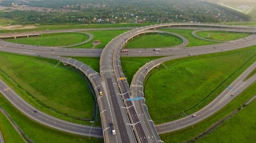 Aerial View Of Highway Junction