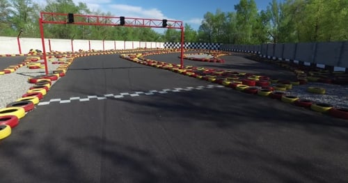 Karting. Aerial Shot