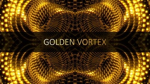 Dynamic Golden Geometric Pattern Loop Background