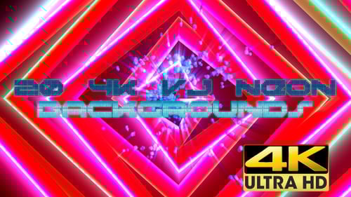 Dynamic Neon Geometric Tunnel Backgrounds Pack