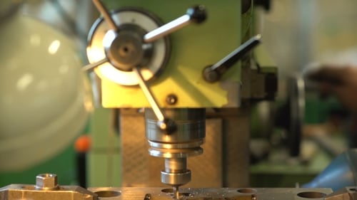 He Drill Bit Rotates Within The Metal Mold. Manufacture Of Molds.
