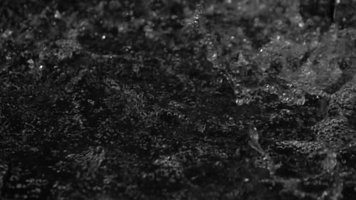 Abstract Water Ripples and Splashing Close-Up