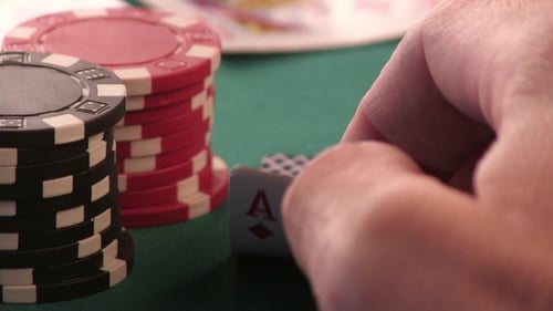 Ace And King. Diamonds Poker Card In The Hands