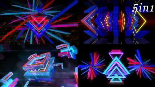 Beat Abstractor - VJ Loop Pack (5in1)