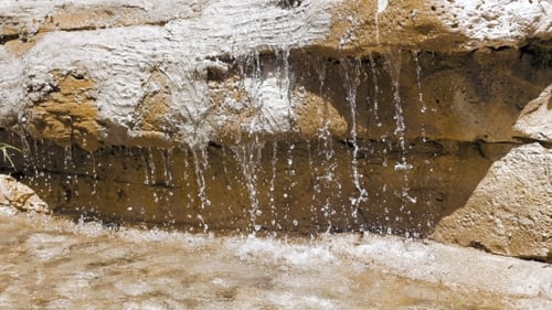 Waterfall on Big Rocks While the Sun is Shining