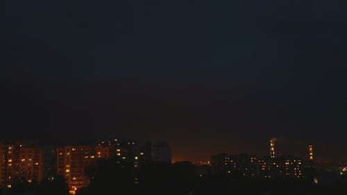 Thunderstorm Over Night City