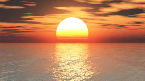 Sunset Over The Ocean