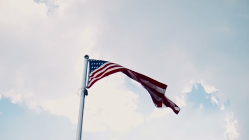 American Flag Waving in the Breeze