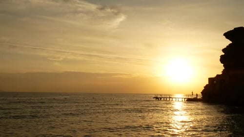 Sunset Over the Sea Beach