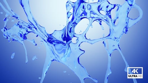 Blue Water Explosion Splash