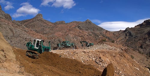 The Excavator At The Mine