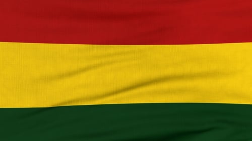 Waving Flag Animation with Red, Yellow, Green Stripes