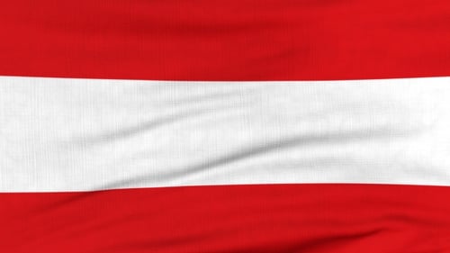 Realistic Austrian National Flag Waving in Seamless Loop