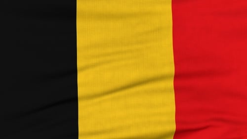 Waving Belgium Flag Animation Background Loop