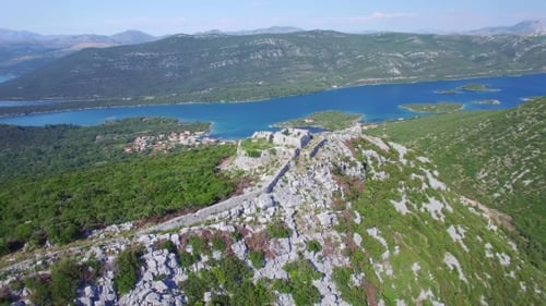Vue Aérienne De La Ville Salée De Ston