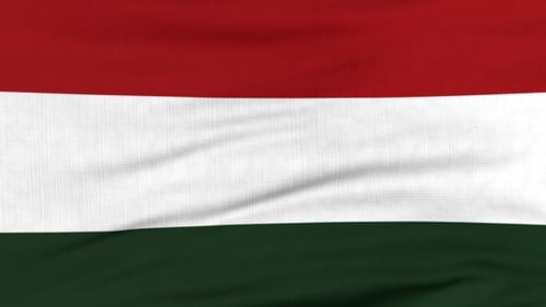 Hungarian Flag Waving Seamless Loop