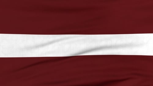 Seamless Loop Waving Latvia Flag Animation