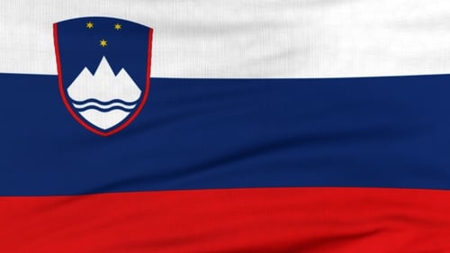 Realistic Slovenia National Flag Waving Loop
