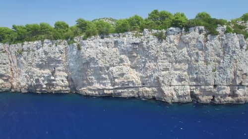 Aerial View Of The Slano Lake In Nature Park Telascica