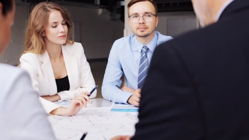 Business Team With Scheme Meeting At Office 39