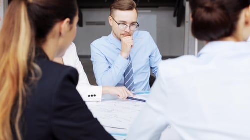 Business Team With Scheme Meeting At Office 40