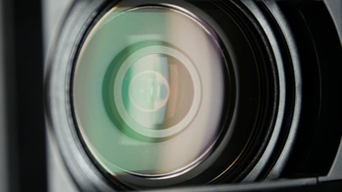 Camera Lens Zooming Extreme Close Up