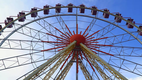 Blick von unten auf das Riesenrad