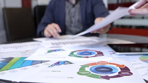 Businessman Analyzing Graphs